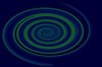 spiral in green and blue