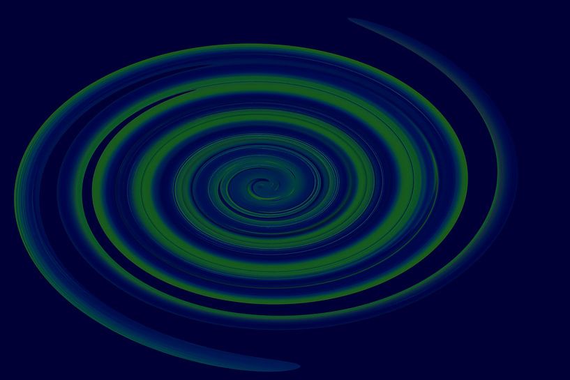 spiral in green and blue by Marja van Brunschot