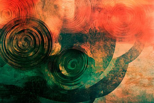Abstracte kleuren en spiraalpatronen