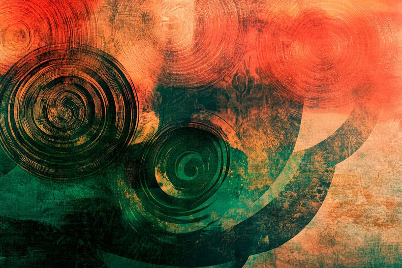 Abstrakte Farben und spiralförmige Muster von Poster Art Shop