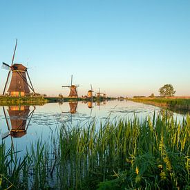 Zonsondergang bij Kinderdijk van Jeroen Bukman