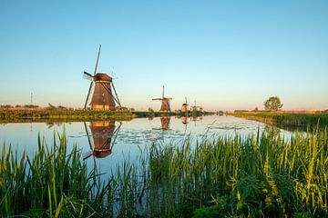 Zonsondergang bij Kinderdijk