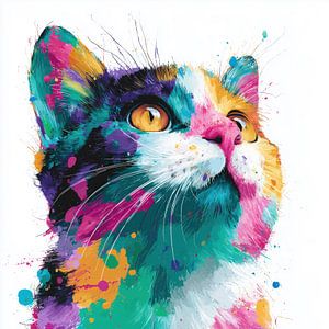 Katze in der Farbe Pastell