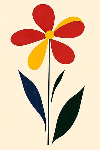 Abstracte bloem met kleurrijke bladen