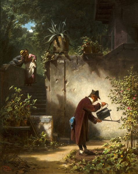 The Flower Friend, Carl Spitzweg by Masterful Masters