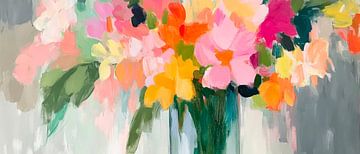 Kleurrijke bloemenpracht van Poster Art Shop