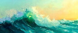 The sound of waves at sunset by Poster Art Shop