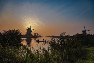 Patrimoine mondial de Kinderdijk aux Pays-Bas,