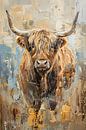 Abstract painting of a Scottish highlander by Art & Soul Creations thumbnail