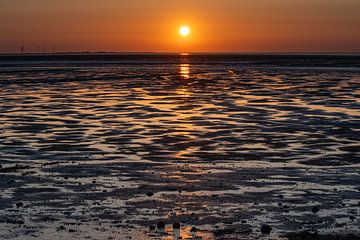Sonnenuntergang auf der Halbinsel Nordstrand von David Esser