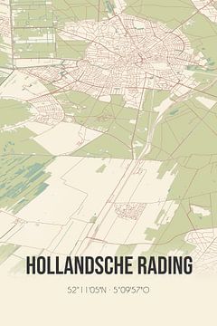 Vintage landkaart van Hollandsche Rading (Utrecht) van Rezona