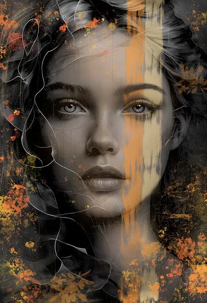 Realistisches Porträt einer jungen Frau von Ljupka Kareska