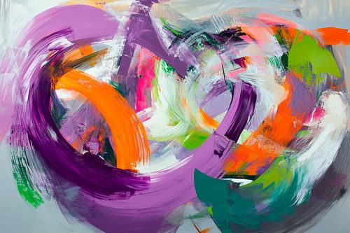 Levendige kleurdynamiek in het abstracte