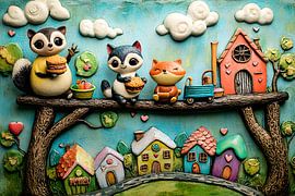 Fantasievolle Tiere und Häuser von Imperial Art House