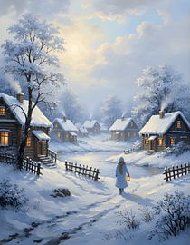 Whispering Snow Over the Quiet Village by Regan Frederick