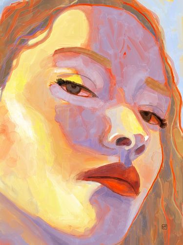 Come see me, Close up portret van een mooie vrouw.