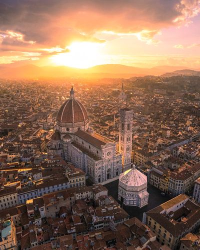 Florence in goud bij zonsondergang