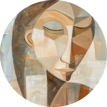 Portret van een vrouw in pastelkleuren