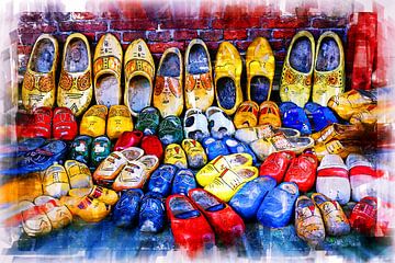 Collection of wooden shoes (digital art) by Art by Jeronimo