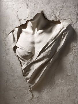 3D image of fictional portrait or torso