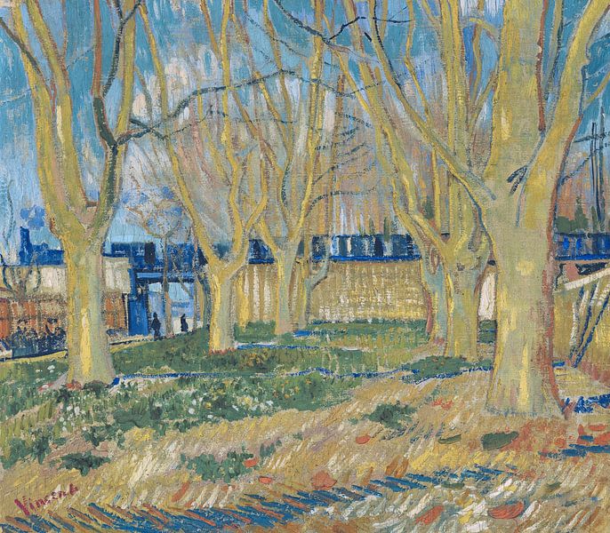 Avenue des platanes près de la gare d'Arles, Vincent van Gogh par Des maîtres magistraux