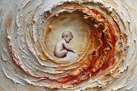 Bébé dans l'utérus image numérique