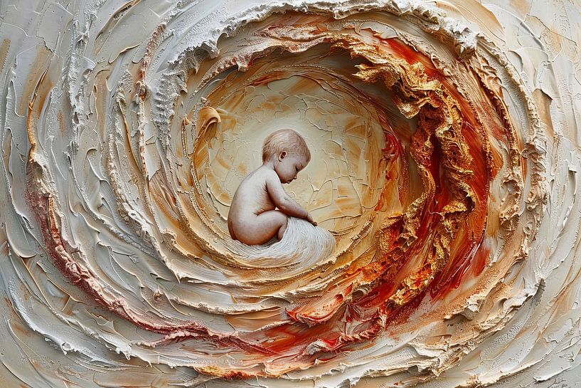 Baby in womb digital image by Egon Zitter