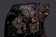 Kaart van Den Helder abstract van Maps Are Art thumbnail