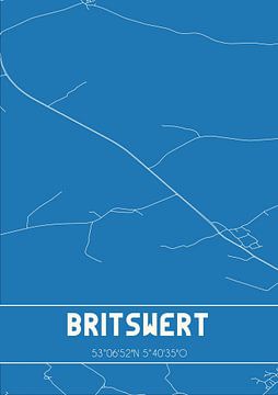 Blueprint | Carte | Britswert (Fryslan) sur Rezona