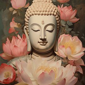 Buddha im Lotusgarten von Dave