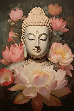 Bouddha dans le jardin du Lotus sur Dave