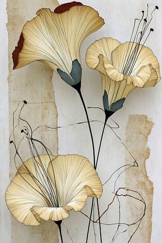 Poetische Blumenpracht von Wall Wonder