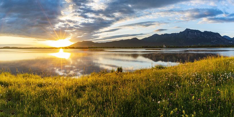 Sunrise at Lake Forggen by Walter G. Allgöwer