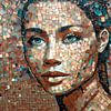 BoHo Chic Mosaik Porträt einer Frau von Studio Pieternel
