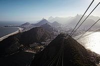 Brazil, Rio de Janeiro, Botafogo, Copacabana of Sugarloaf Mountain