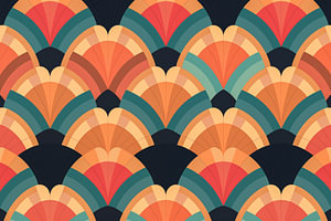 Retro-Tapete im Vintage-Kunststil der 1970er Jahre