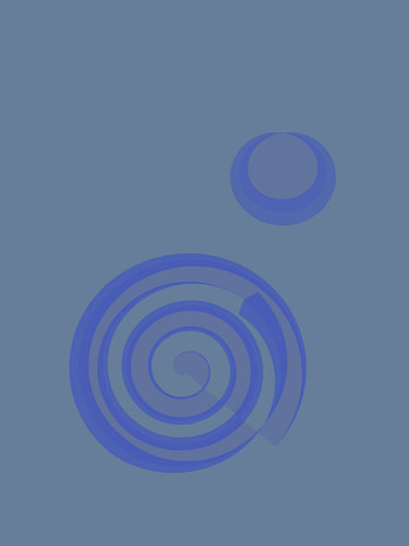 Minimalistische, geometrische illustratie met cirkels