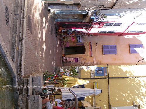 blue, yellow and pink