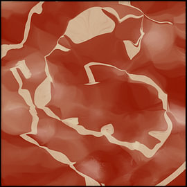 Modern abstract – Warm Red & Cream by AbstractVibes