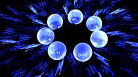Blauw, wit, zwart beeld