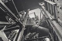 Stairs to the blast furnace - Landschaftspark Duisburg Nord - steelworks, colliery and blast furnace