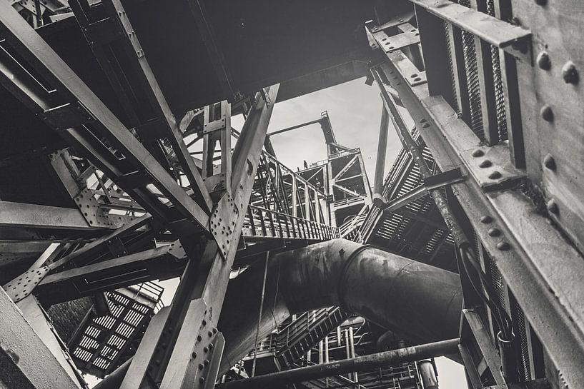 Stairs to the blast furnace - Landschaftspark Duisburg Nord - steelworks, colliery and blast furnace by Jakob Baranowski - Photography - Video - Photoshop