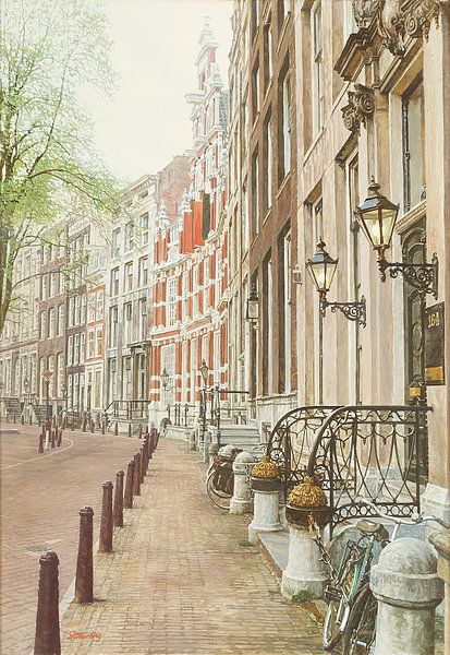 Schilderij: Amsterdam, Herengracht van Igor Shterenberg