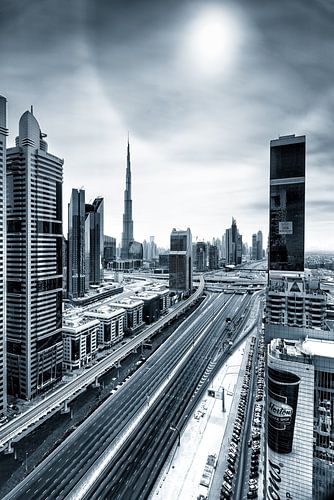 Empty streets of Dubai