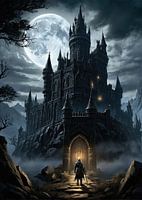 La dernière ascension vers le donjon éclairé par la lune