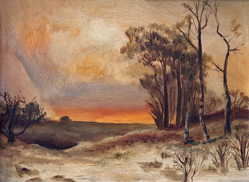 painting of a landscape by W J Kok