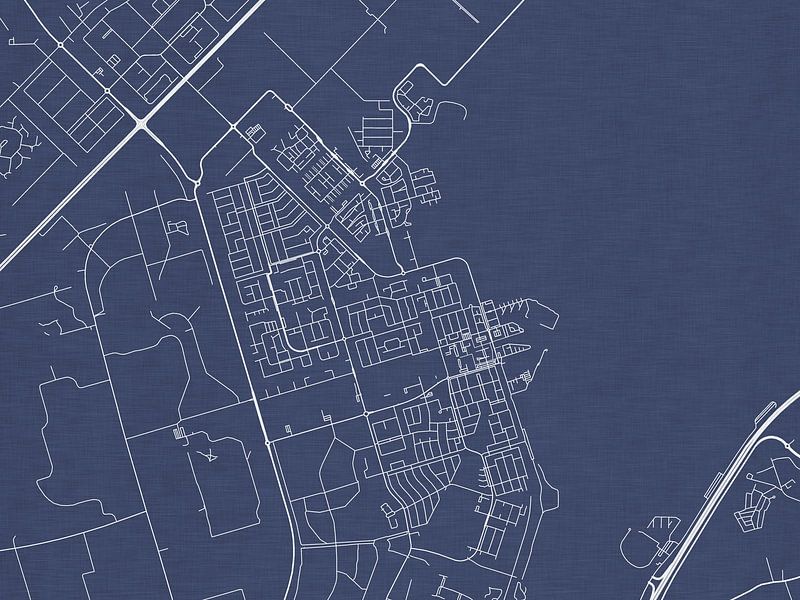 Kaart van Zeewolde in Royaal Blauw van De Kaartenwinkel