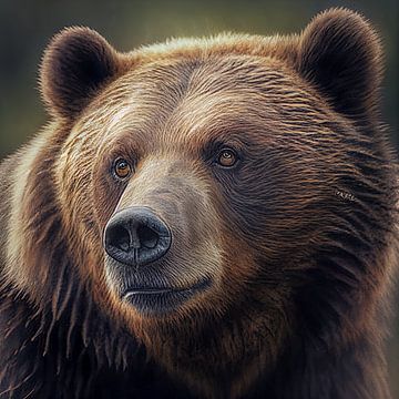 Portrait of a Brown Bear Illustration by Animaflora PicsStock