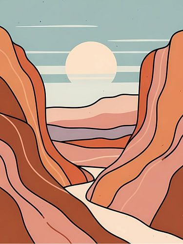 Serene Canyon River Sunset