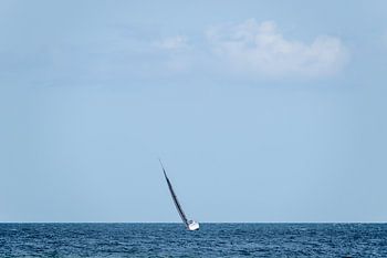Sailing boat on the Baltic Sea in Eckernförde Bay